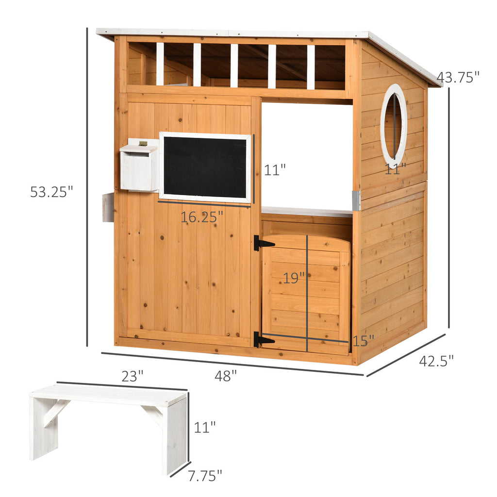 Playhouse for Kids Outdoor with Working Door