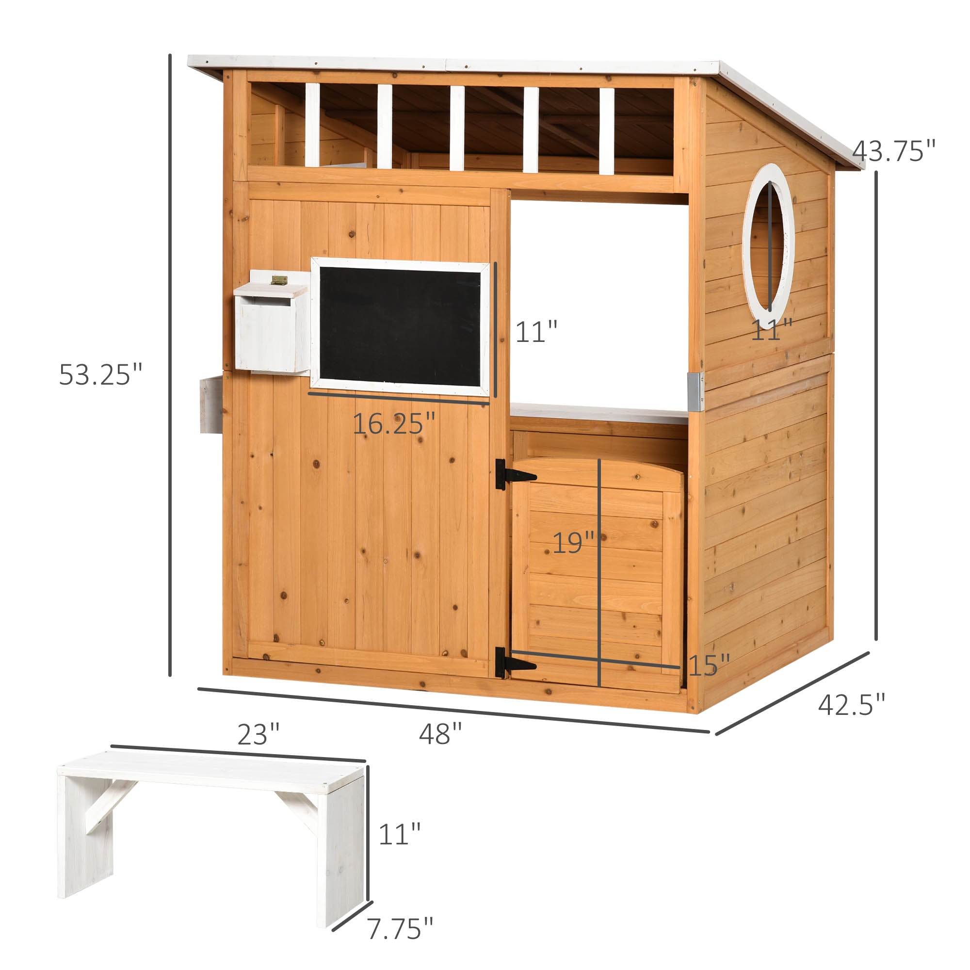 Playhouse for Kids Outdoor with Working Door